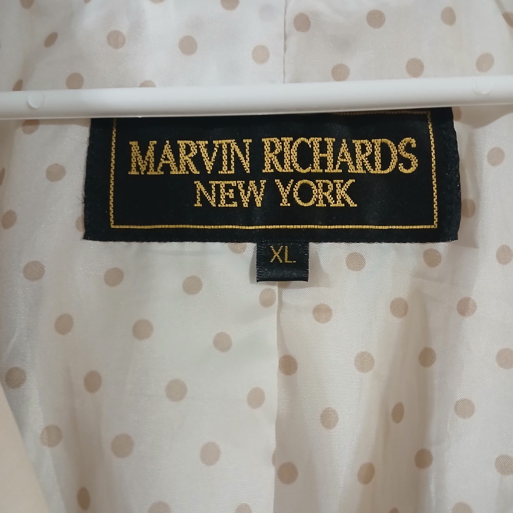 Marvin Richards New York Cream Colored Button Up Trench Coat - Picture 13 of 14